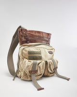 Vintage Diesel Multi Pocket Leather Top Shoulder Bag