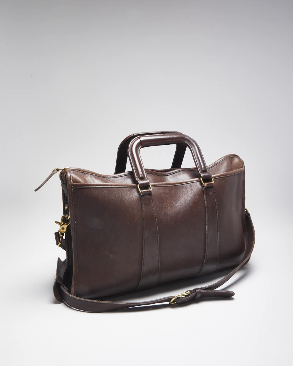 Vintage Coach Brown Leather Briefcase