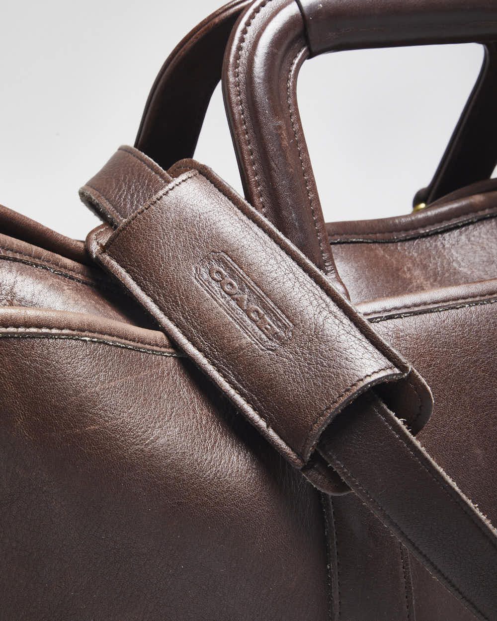 Vintage Coach Brown Leather Briefcase
