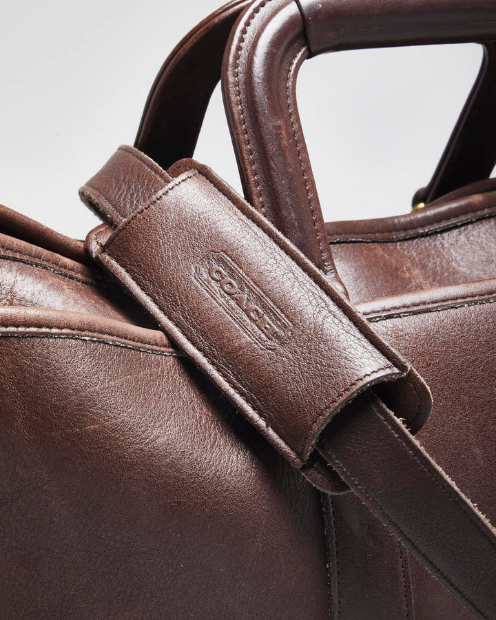 Vintage Coach Brown Leather Briefcase