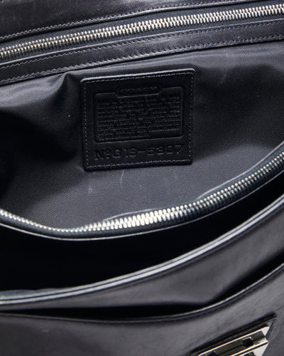 Vintage Coach Black Leather Briefcase