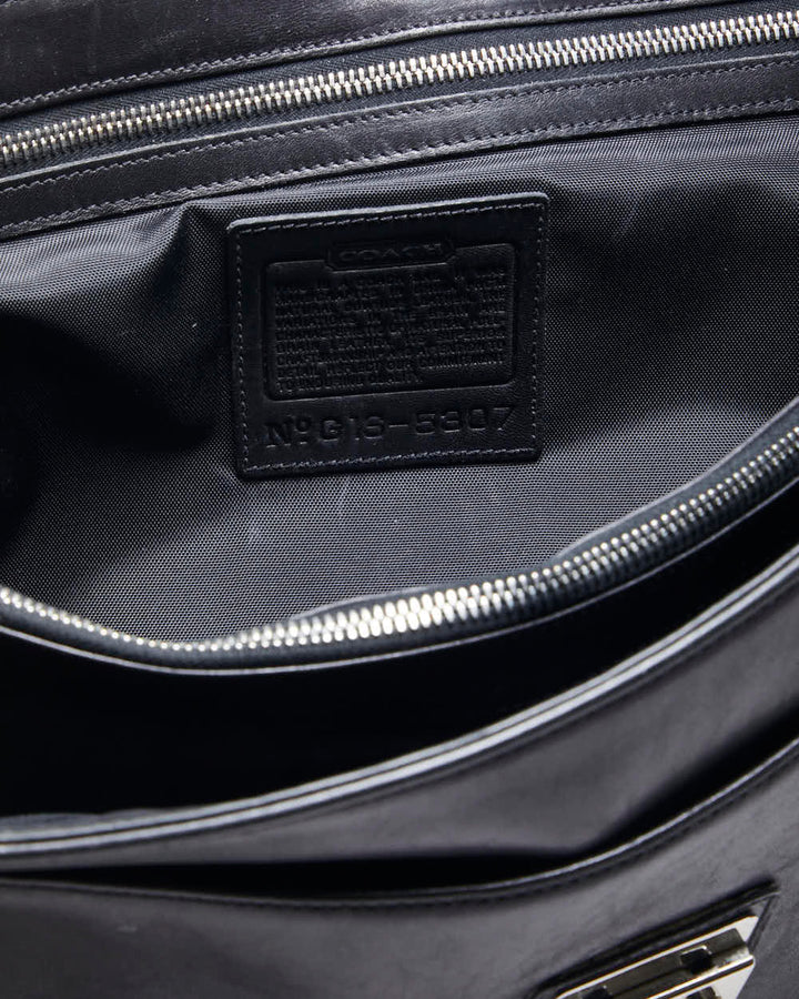 Vintage Coach Black Leather Briefcase