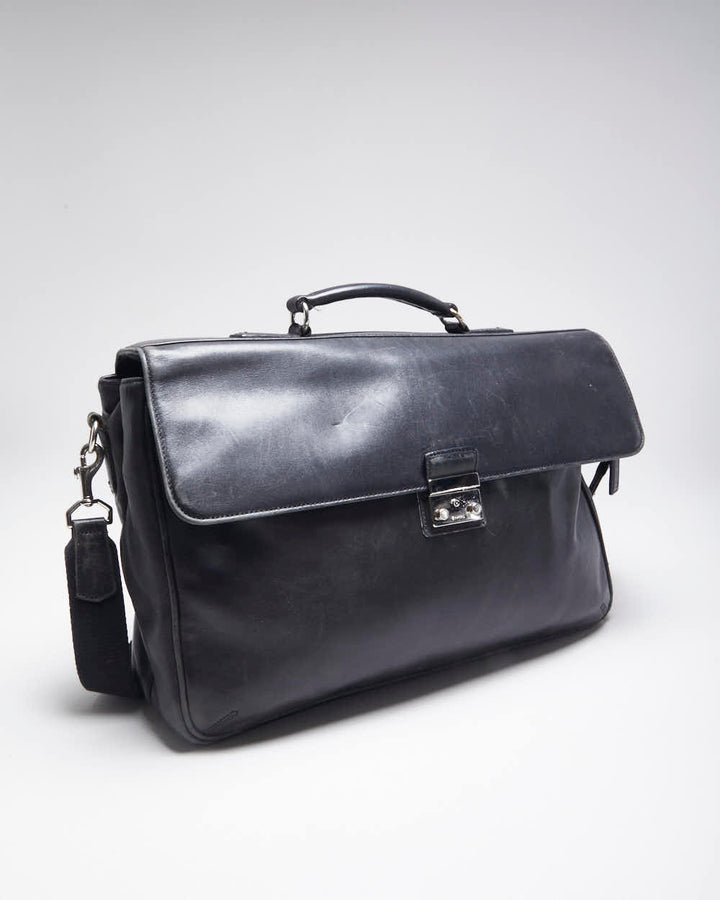Vintage Coach Black Leather Briefcase
