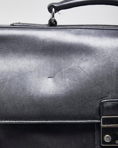 Vintage Coach Black Leather Briefcase