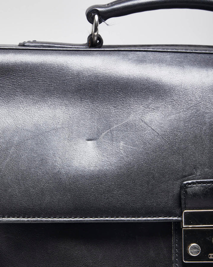 Vintage Coach Black Leather Briefcase