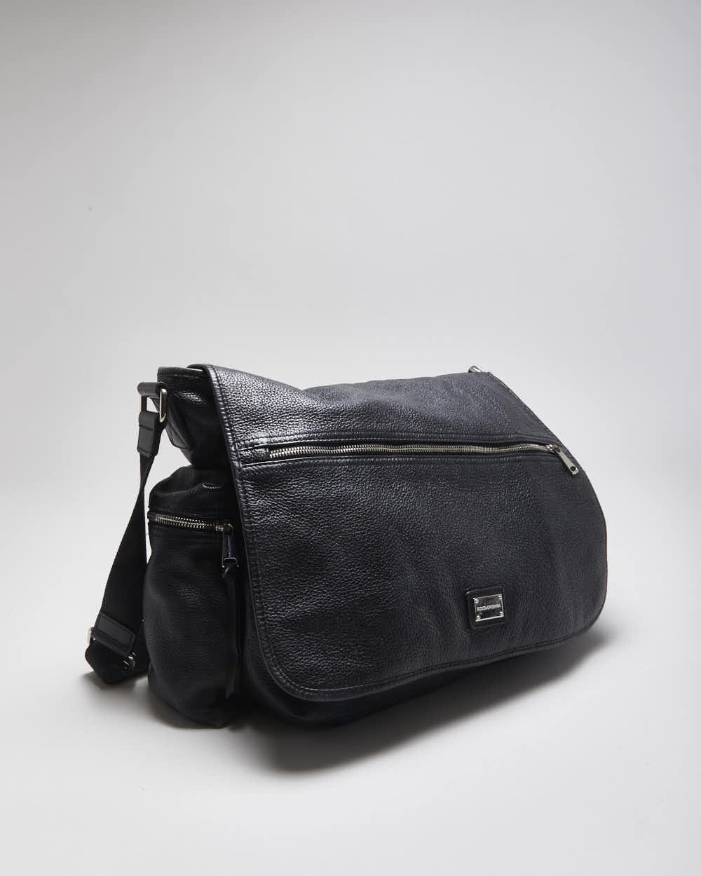 Vintage Dolce &amp; Gabbana Pebbled Leather Messenger Bag