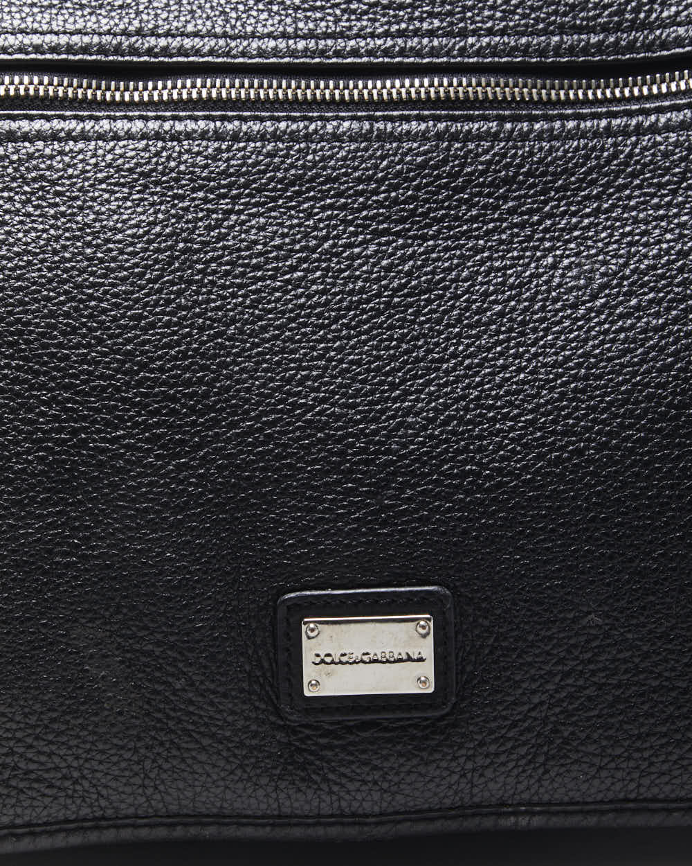 Vintage Dolce &amp; Gabbana Pebbled Leather Messenger Bag