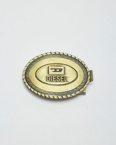 Y2K 00s Diesel Gold Belt Buckle - O/S