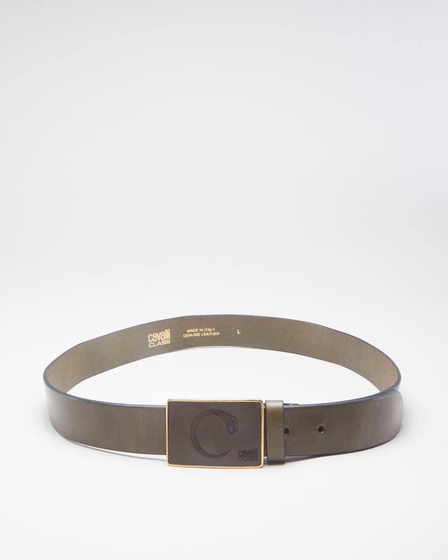 Roberto Cavalli Green Leather Belt W:38