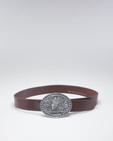 Western Calgary Stampede Buckled Brown Leather Belt