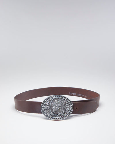 Western Calgary Stampede Buckled Brown Leather Belt