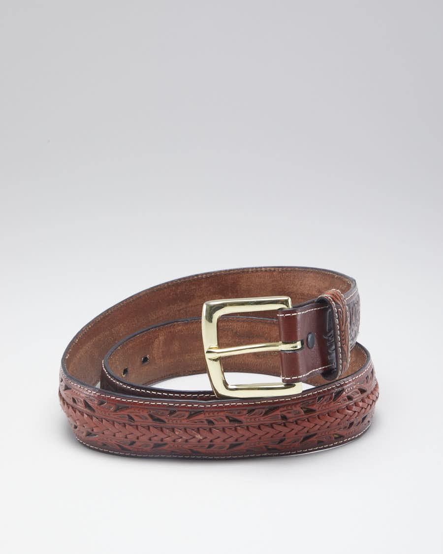 Western Brown Leather Belt