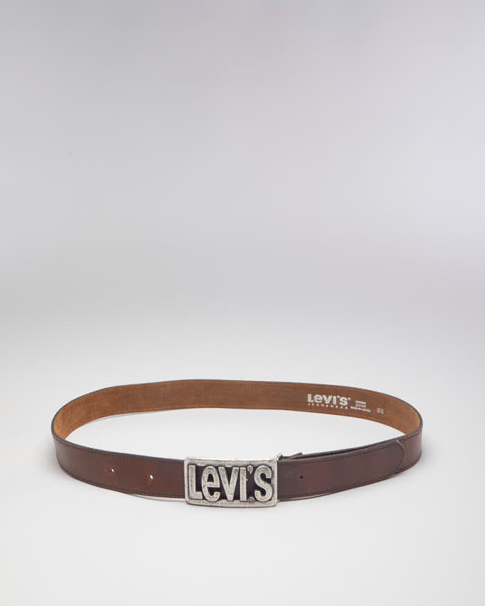 Vintage Levi's Brown Leather Belt -  W33 - W40