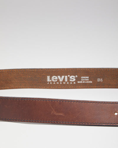 Vintage Levi's Brown Leather Belt -  W33 - W40