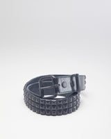 Y2k 00s Black Studded Belt - W32 - W36