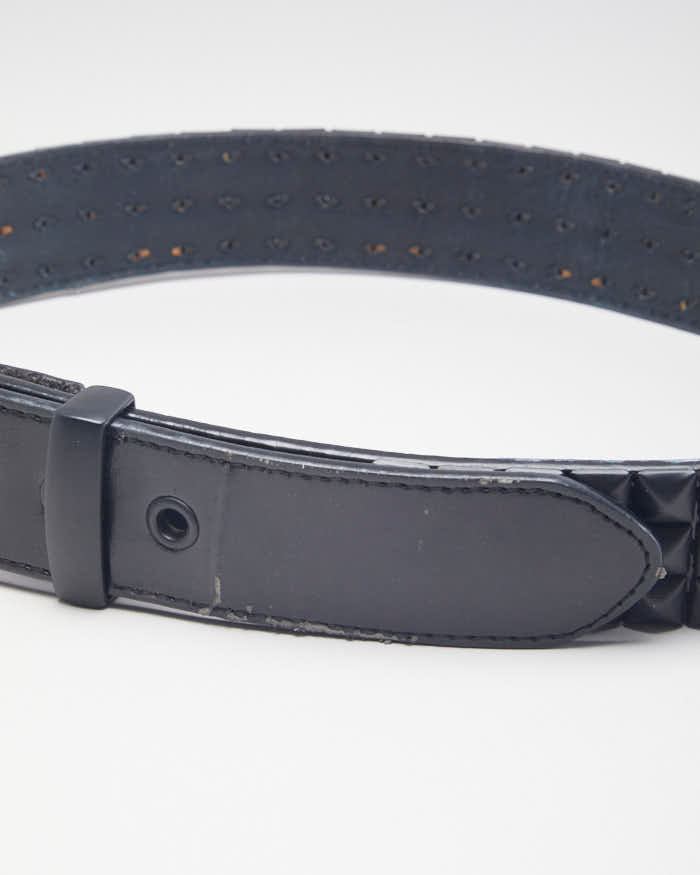 Y2k 00s Black Studded Belt - W32 - W36