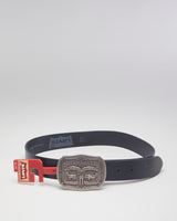 Levi's Black Leather Chunky Buckle Belt - W27 - W33