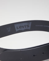 Levi's Black Leather Chunky Buckle Belt - W27 - W33
