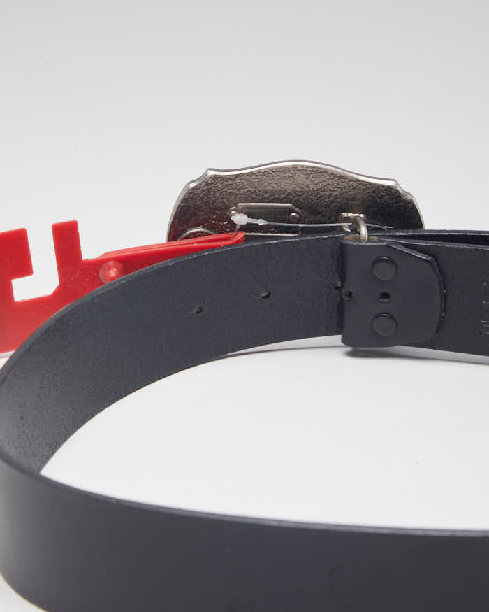 Levi's Black Leather Chunky Buckle Belt - W27 - W33