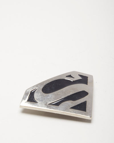 Superman Black & Silver Belt Buckle