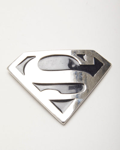 Superman Black & Silver Belt Buckle