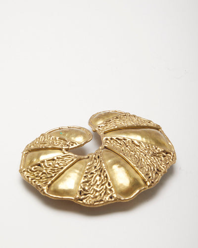 Gold Croissant Belt Buckle