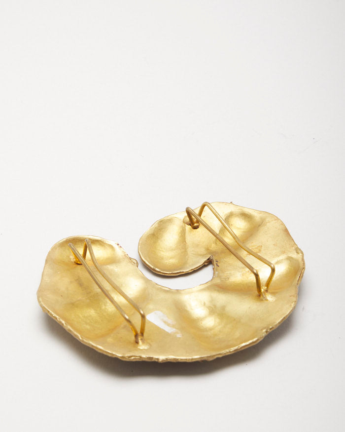 Gold Croissant Belt Buckle