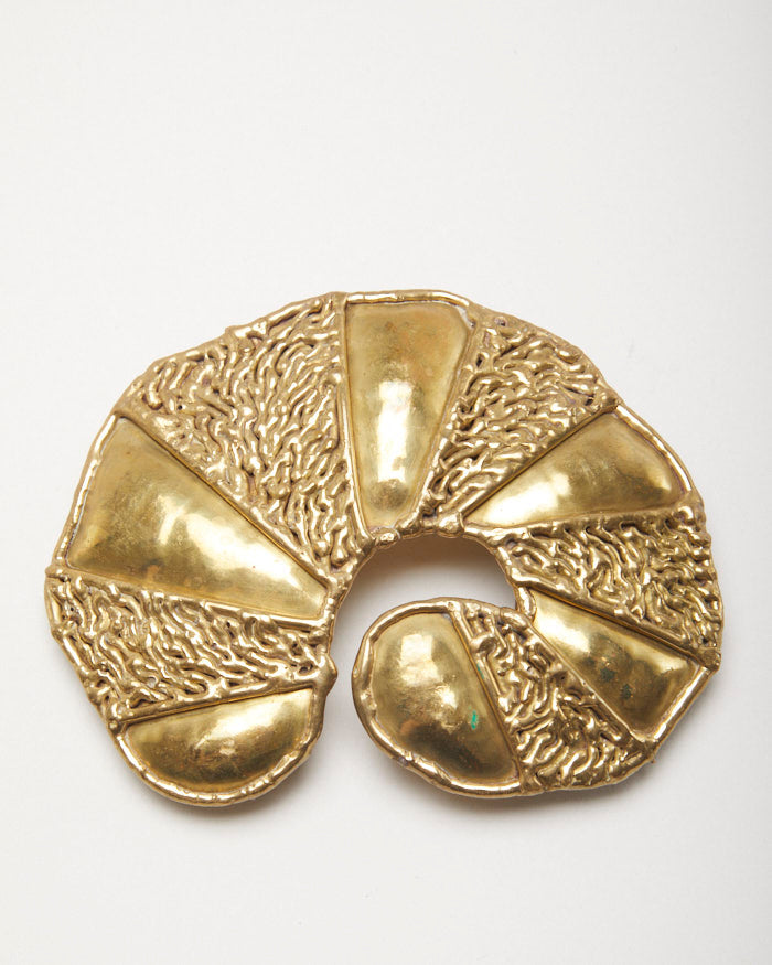 Gold Croissant Belt Buckle