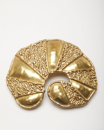 Gold Croissant Belt Buckle