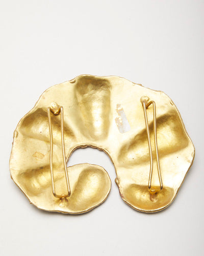Gold Croissant Belt Buckle
