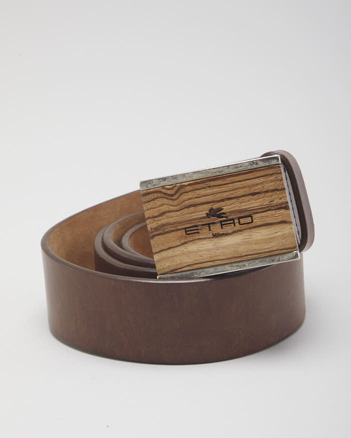 Etro Brown Leather Belt - W33-W37