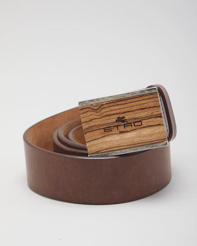 Etro Brown Leather Belt - W33-W37
