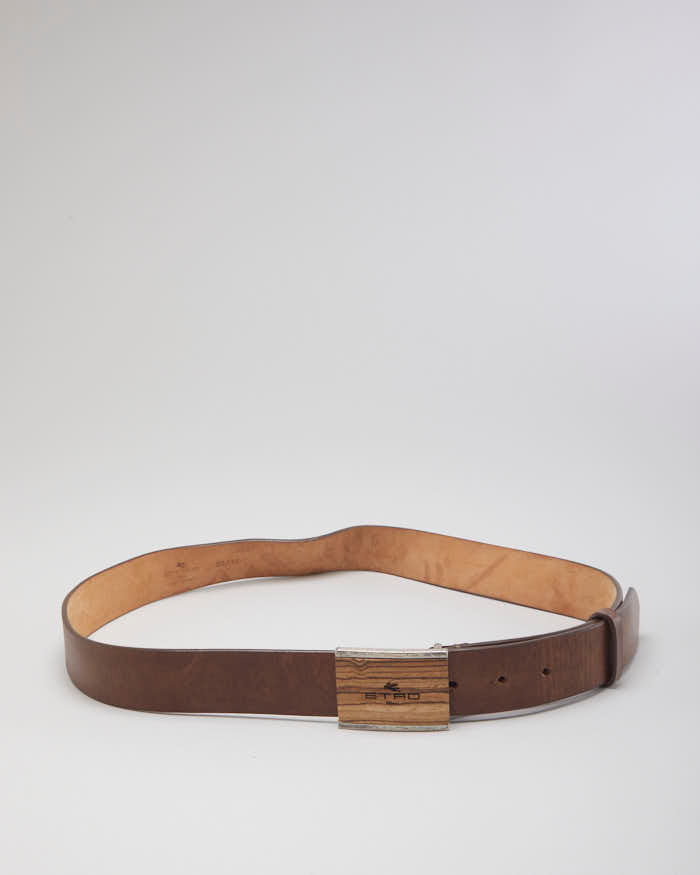 Etro Brown Leather Belt - W33-W37