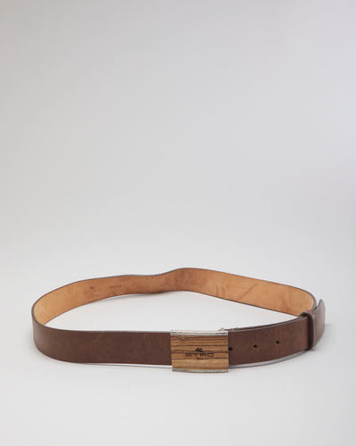 Etro Brown Leather Belt - W33-W37