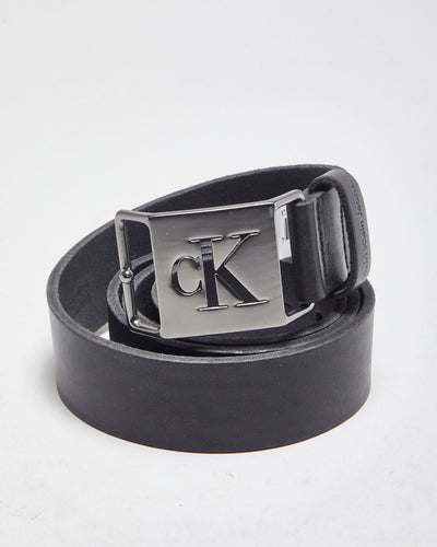 Calvin Klein Black Leather Belt - W33-W37