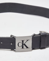 Calvin Klein Black Leather Belt - W33-W37