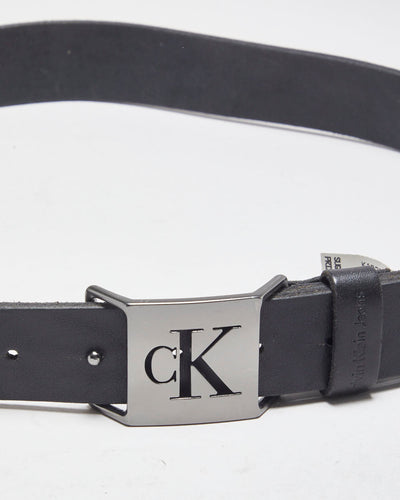 Calvin Klein Black Leather Belt - W33-W37