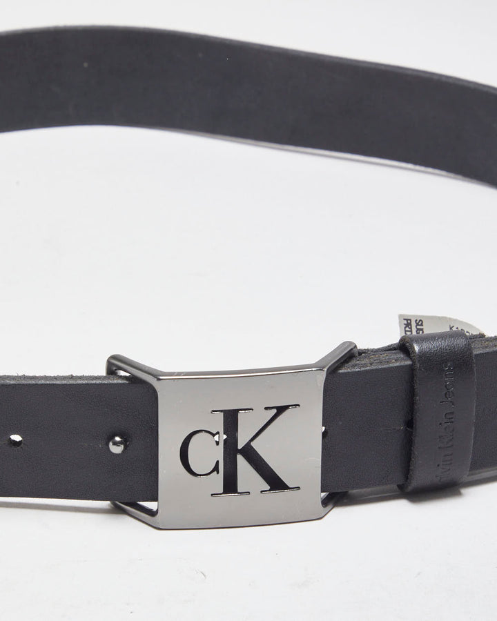 Calvin Klein Black Leather Belt - W33-W37