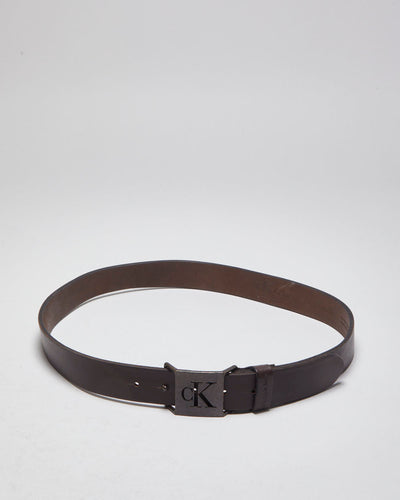 Calvin Klein Brown Leather Belt - W32-W36