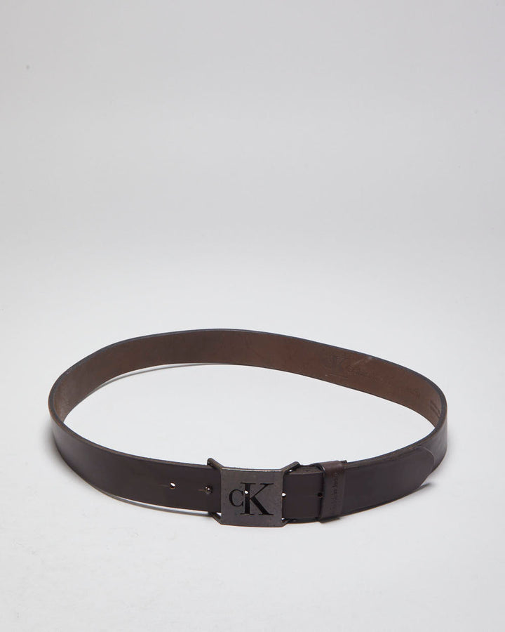 Calvin Klein Brown Leather Belt - W32-W36