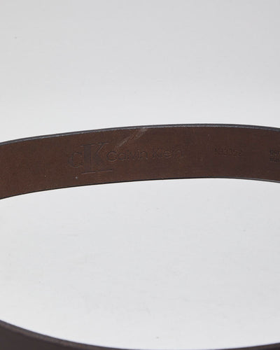Calvin Klein Brown Leather Belt - W32-W36