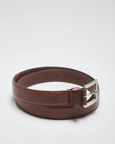 Calvin Klein Brown Leather Belt - W32-W36