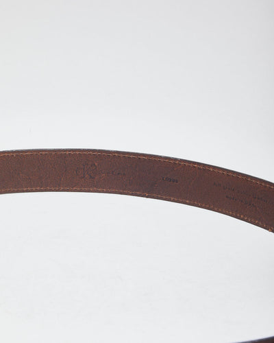 Calvin Klein Brown Leather Belt - W32-W36