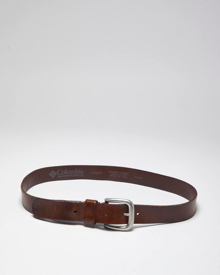 Vintage Columbia Brown Leather Belt - W32-W37