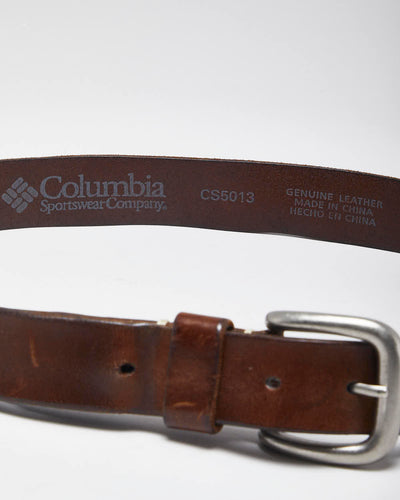 Vintage Columbia Brown Leather Belt - W32-W37