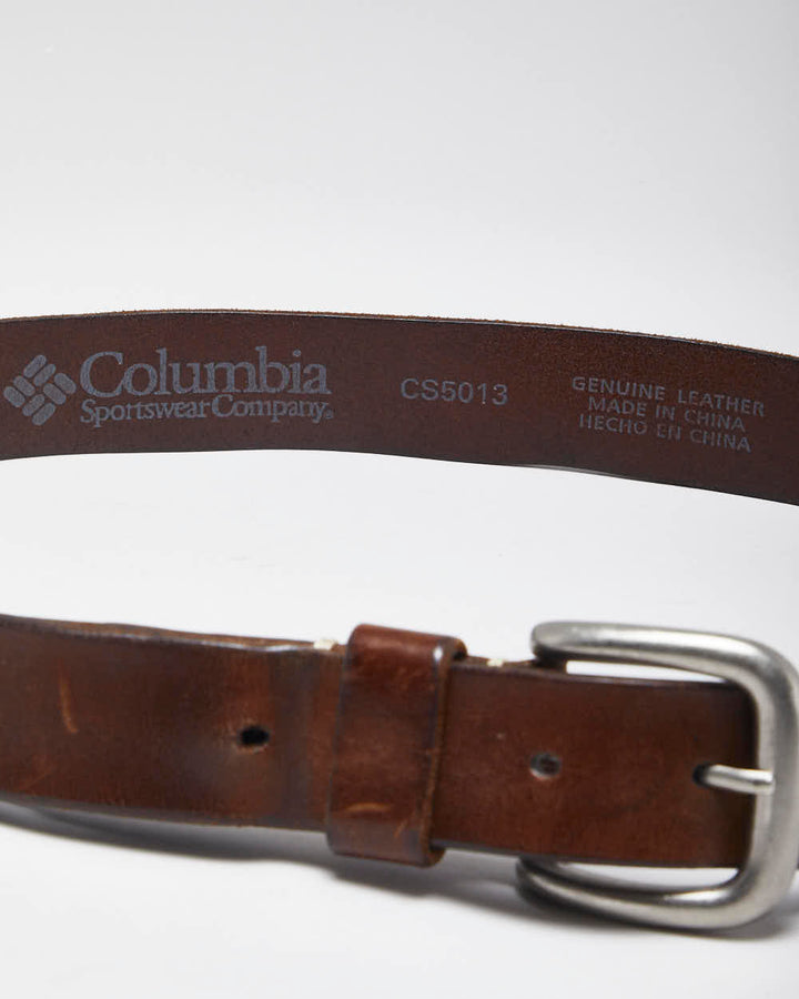Vintage Columbia Brown Leather Belt - W32-W37
