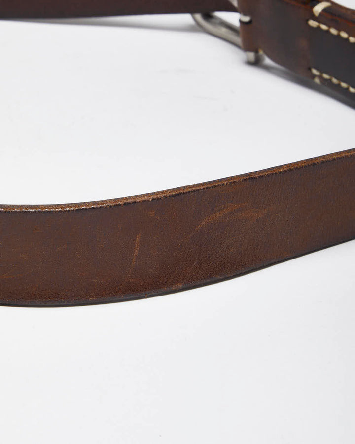 Vintage Columbia Brown Leather Belt - W32-W37