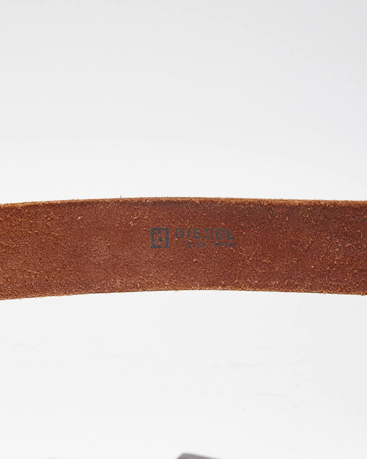 Vintage Diesel Brown Leather Belt - W39-W46