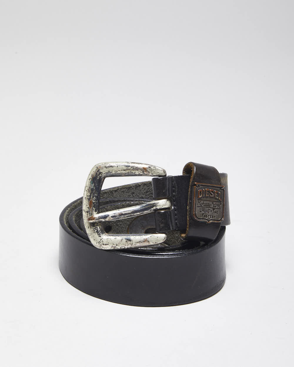 Vintage Diesel Black Leather Belt - W31 - W35
