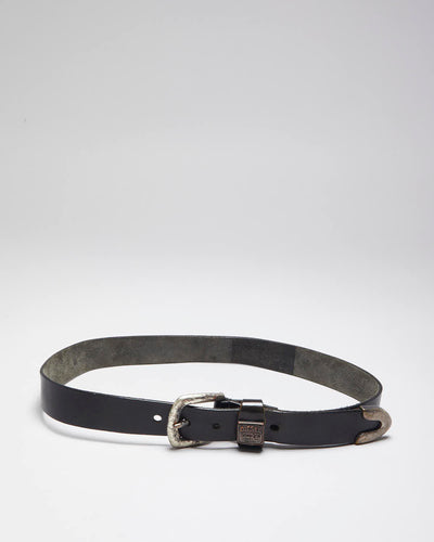 Vintage Diesel Black Leather Belt - W31 - W35